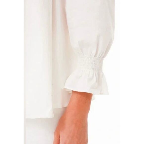 TUCKERNUCK Pomander Place White Easton Blouse Size Medium - Picture 3 of 8